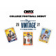 2021 Onyx Vintage COLLEGE Football PERSONAL BOX Football
