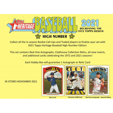 2021 Topps Heritage High Number Baseball PERSONAL BOX Baseball