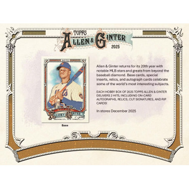2025 Topps Allen and Ginter Baseball Hobby (Choose Team - 4-Box Break #1) Baseball