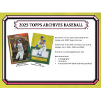 2025 Topps Archives Baseball Hobby (Choose Team - 5-Box Break #1) Baseball