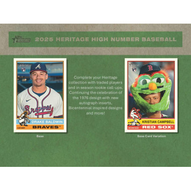 2025 Topps Heritage High Number Baseball Hobby (Choose Team - 4-Box Break #1) Baseball