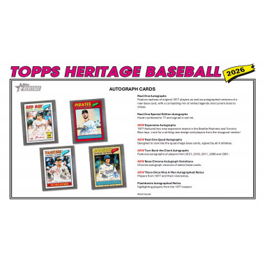 2026 Topps Heritage Baseball Hobby (Choose Team - 4-Box Break #1) Baseball