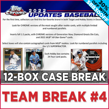2022 Topps Chrome Update Baseball (Choose Team - Case Break #4) Baseball