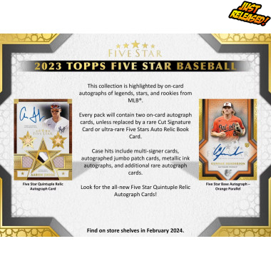 2023 Five Star Jumbo Baseball MIXER (Choose Team - 5-box Break #1) Baseball