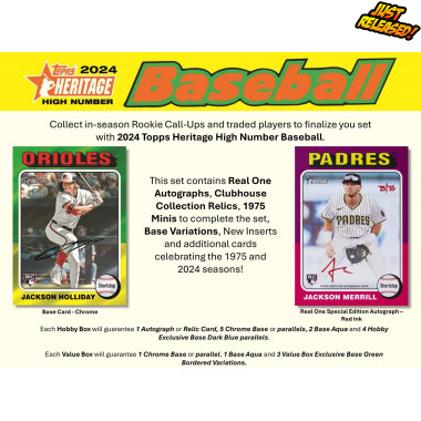 2024 Topps Heritage High Number Baseball Hobby (Choose Team - 4-Box break #1) Baseball