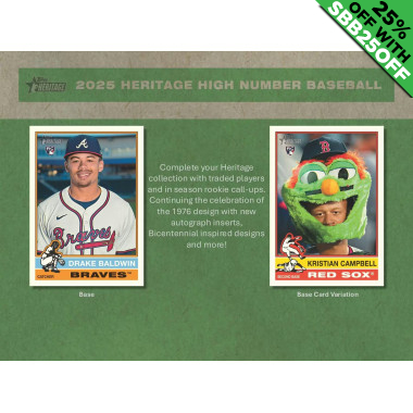 2025 Topps Heritage High Number Baseball Hobby (Choose Team - 4-Box Break #1) Baseball