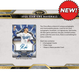 2025 Topps Tier One Baseball Hobby (Choose Team - 4-Box Break #1) Baseball