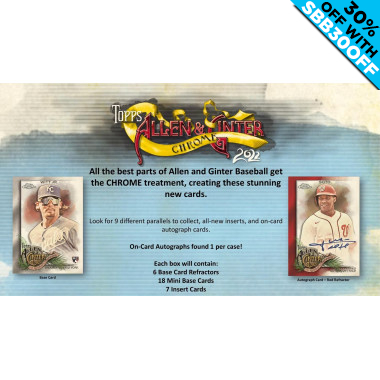 2022 Topps Allen and Ginter Chrome Baseball (Choose Team - Case Break #4) Baseball