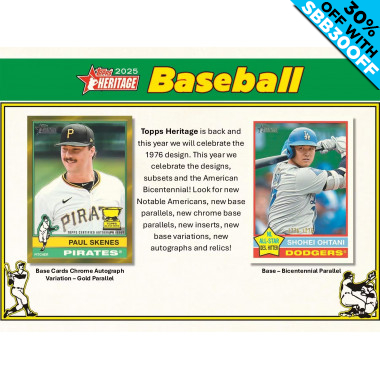 2025 Topps Heritage Baseball (Choose Team - 4-Box Break #3) Baseball