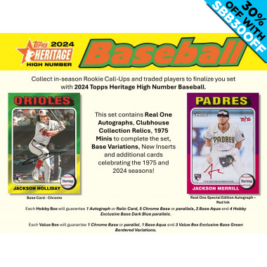 2024 Topps Heritage High Number Baseball Hobby (Choose Team - 4-Box break #1) Baseball