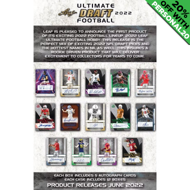 2022 Leaf Ultimate Draft Football Personal Box Football