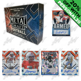 2022 Leaf Metal Draft Red, White, & Blue Football PERSONAL BOX Football