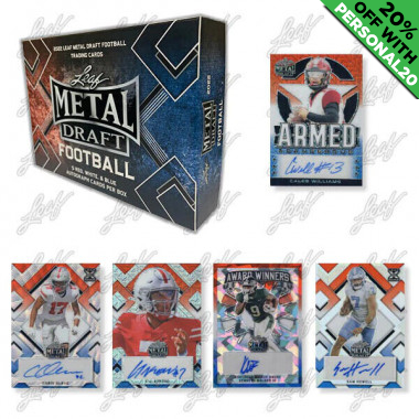 2022 Leaf Metal Draft Red, White, & Blue Football PERSONAL BOX