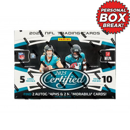 2025 Panini Certified Football Hobby Box (Personal Box) Football